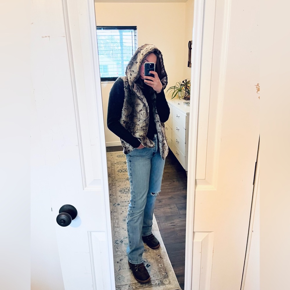 Mystree Faux Fur Hooded Vest